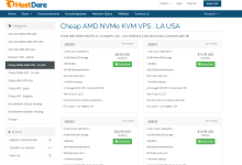 hostdare:洛杉矶VPS仅需$12.6/年,1.5G内存/1核/10gNVMe/1T流量-47to主机测评网 - 专注云服务器,国外服务器,虚拟主机,CDN加速,美国VPS主机测评