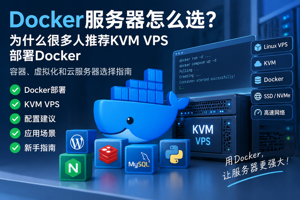 Docker服务器怎么选?为什么很多人推荐KVM VPS部署Docker-47to主机测评网 - 专注云服务器,国外服务器,虚拟主机,CDN加速,美国VPS主机测评