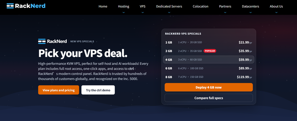 RackNerd优惠2026:KVM VPS年付21.99美元起,1Gbps端口、续费同价-47to主机测评网 - 专注云服务器,国外服务器,虚拟主机,CDN加速,美国VPS主机测评