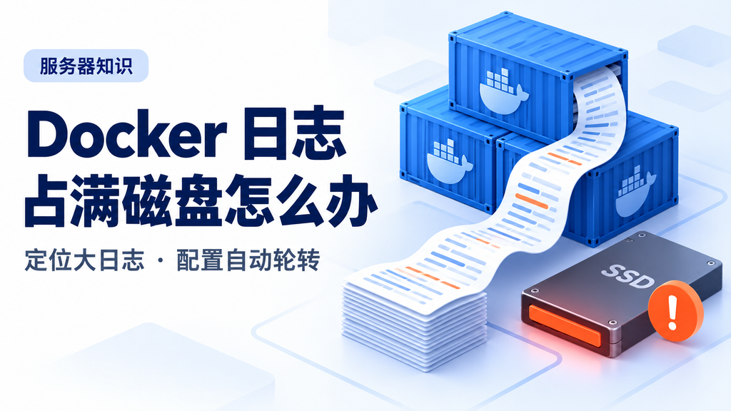 Docker容器日志占满磁盘的排查与日志轮转配置教程