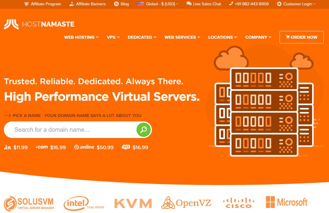 HostNamaste美国VPS测评 - 低至10美元/年