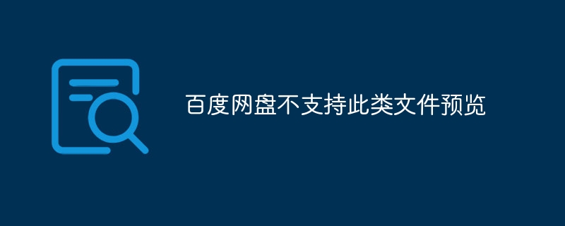 百度网盘不支持此类文件预览