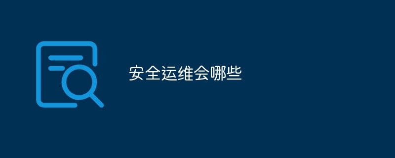 安全运维会哪些