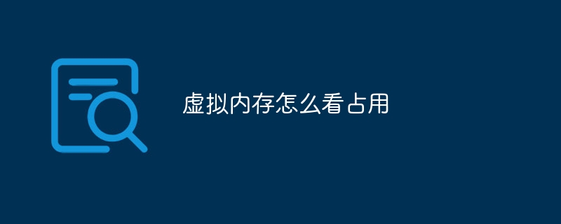 虚拟内存怎么看占用