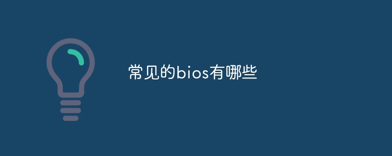 常见的bios有哪些