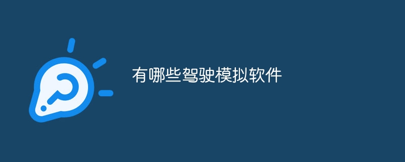 有哪些驾驶模拟软件