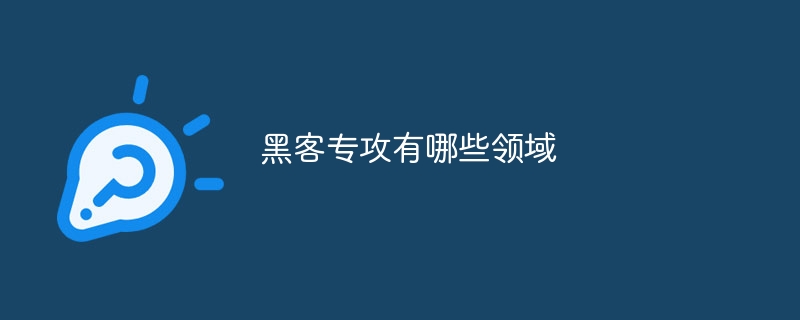黑客专攻有哪些领域