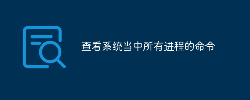 查看系统当中所有进程的命令