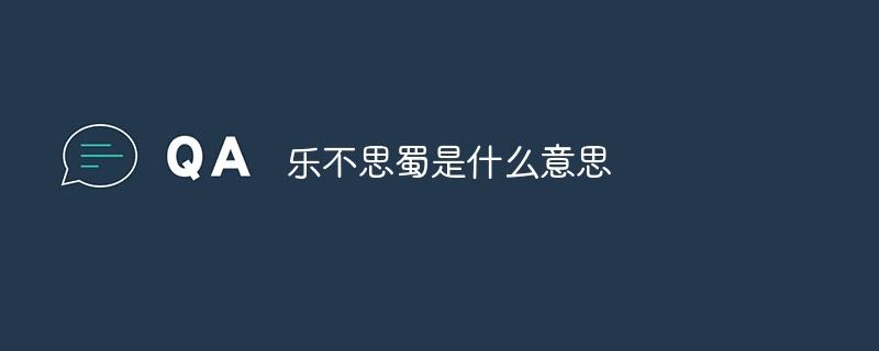 乐不思蜀是什么意思-47to主机测评网 - 专注云服务器,国外服务器,虚拟主机,CDN加速,美国VPS主机测评