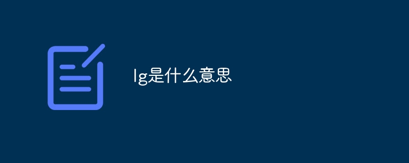 lg是什么意思