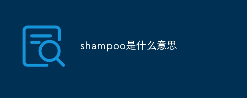 shampoo是什么意思