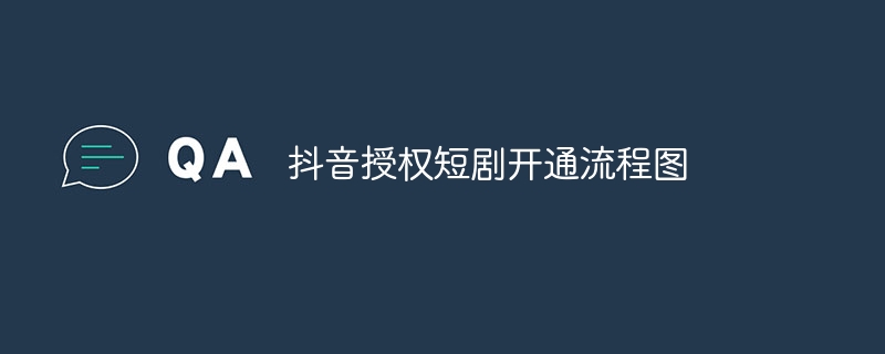 抖音授权短剧开通流程图