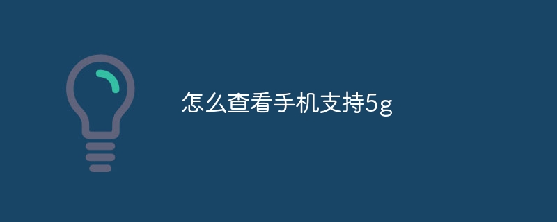 怎么查看手机支持5g