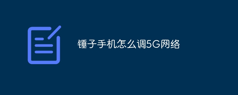 锤子手机怎么调5G网络