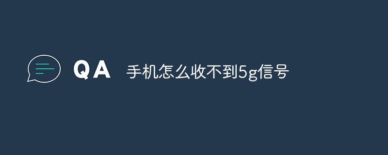 手机怎么收不到5g信号